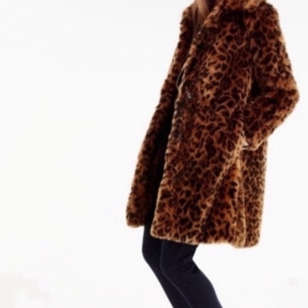 J.Crew Collection Leopard Faux Fur - sz XS